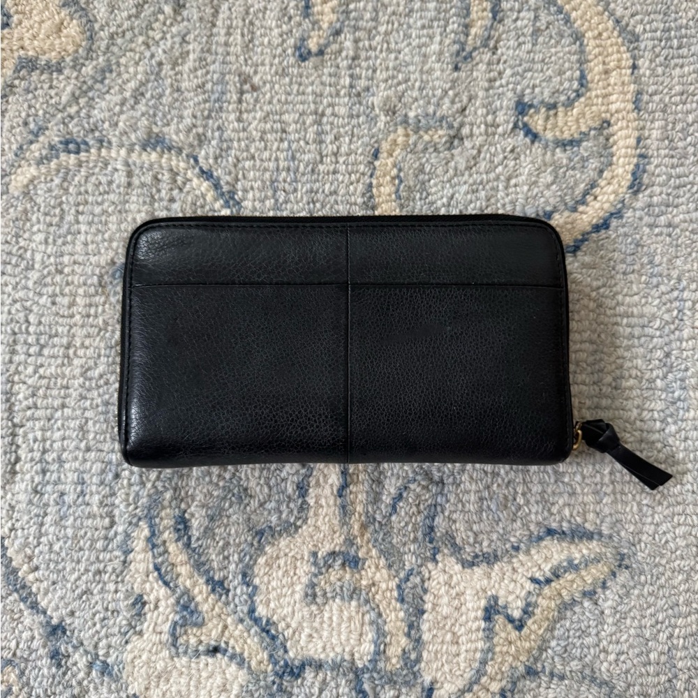 Tory Burch large black leather wallet - Picture 4 of 5